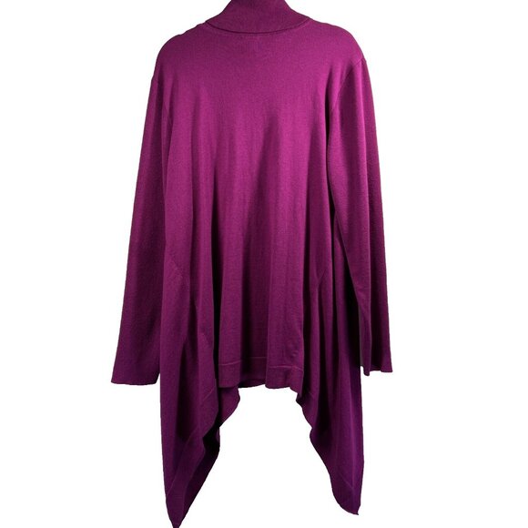 Chicos Women's Sweater Turtleneck XXL Plus Cashmere Blend Turtleneck Long Sleeve - Picture 2 of 8